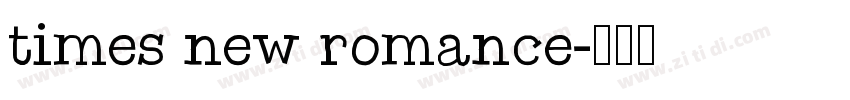 times new romance字体转换